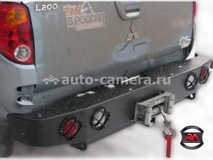 Задний силовой бампер для Mitsubishi L200 2006- с лебедкой без фонарей